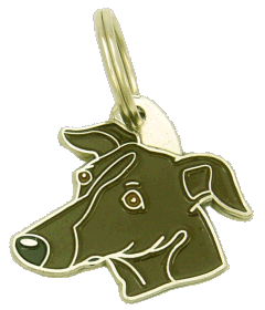 Galgo tigrado - pet ID tag, dog ID tags, pet tags, personalized pet tags MjavHov - engraved pet tags online